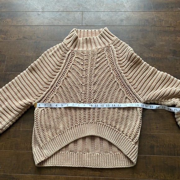 Free People Sweetheart Mock Neck Drop Dolman Sleeve Chunky knit sweater - Picture 8 of 14